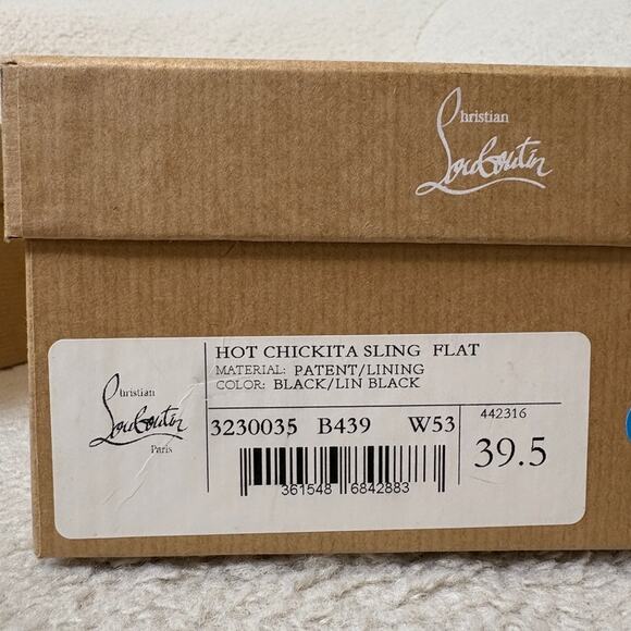 Christian Louboutin Hot Chickita Patent Slingback Flats 39.5 - Picture 9 of 9